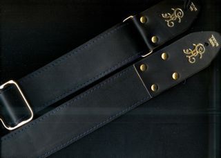 Black Leather Royal Blue Suede Gilt Front View.jpg